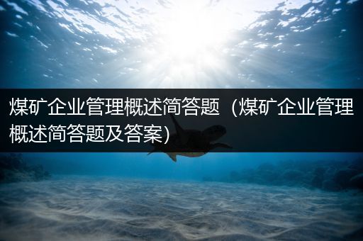 煤矿企业管理概述简答题（煤矿企业管理概述简答题及答案）