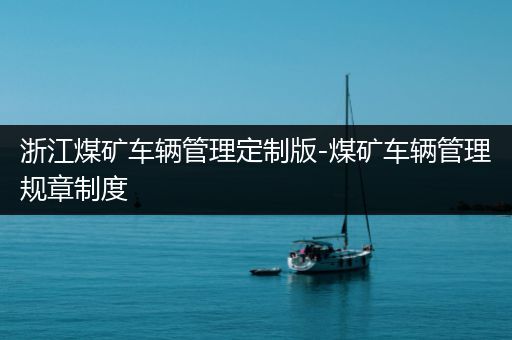 浙江煤矿车辆管理定制版-煤矿车辆管理规章制度