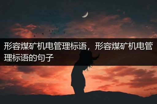 形容煤矿机电管理标语，形容煤矿机电管理标语的句子