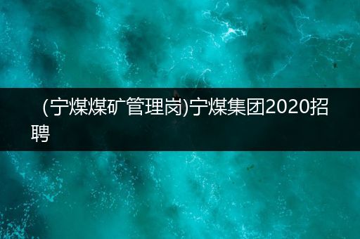 （宁煤煤矿管理岗)宁煤集团2020招聘