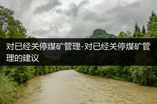 对已经关停煤矿管理-对已经关停煤矿管理的建议