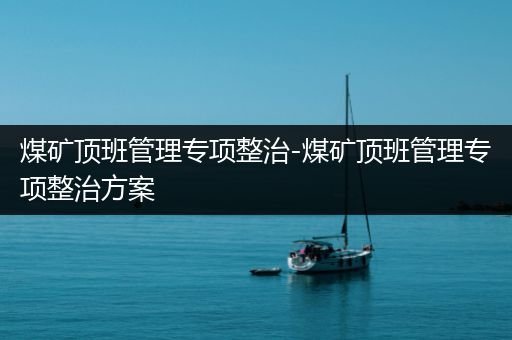 煤矿顶班管理专项整治-煤矿顶班管理专项整治方案